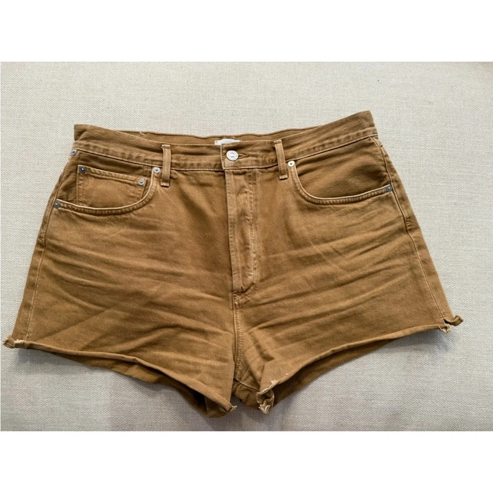 Citizens Of Humanity Marlow Tan Jean Shorts High-Waisted size 31 - Picture 9 of 9